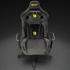 Boost Throne Ergonomic Gaming Chair – 4D Adjustable Armrests, Frog Mechanism, Premium Leather, 90°–170° Recline