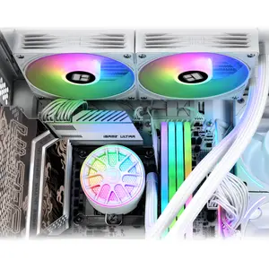 Thermalright Aqua Elite 240 ARGB Black, White V6 AIO Liquid CPU Cooler – 240mm Radiator, Dual 120mm PWM ARGB Fans