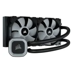 Corsair H100 RGB 240mm Liquid CPU Cooler (Black) | SP120 RGB ELITE Fans, High-Performance AIO