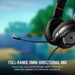 Corsair HS35 v2 Multiplatform Wired Gaming Headset – Flexible Omni-Directional Microphone – Universal 3.5mm Connection – PC, Mac, PS5, PS4, Xbox, Nintendo Switch, Mobile – Carbon