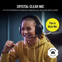 Corsair HS55 Stereo Gaming Headset (Leatherette Memory Foam Ear Pads, Lightweight, Omni-Directional Microphone, PC, Mac, PS5/PS4, Xbox Series X | S, Nintendo Switch, Mobile Compatibility) White