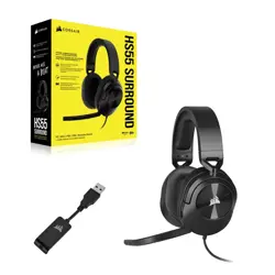 Corsair HS55 Stereo Gaming Headset (Leatherette Memory Foam Ear Pads, Lightweight, Omni-Directional Microphone, PC, Mac, PS5/PS4, Xbox Series X | S, Nintendo Switch, Mobile Compatibility) White