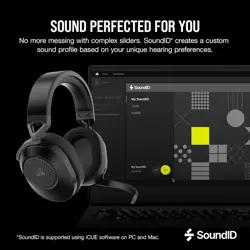 Corsair HS65 Wireless Multiplatform Gaming Headset with Bluetooth - Dolby Audio 7.1 - Omni-Directional Microphone - iCUE Compatible - PC, Mac, PS5, PS4, Mobile - Carbon