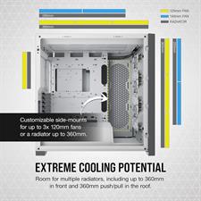 Corsair iCUE 5000X RGB Tempered Glass Mid-Tower ATX PC Smart Case — White
