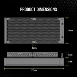 Corsair iCUE H100i ELITE CAPELLIX Liquid CPU Cooler (Black) | 240mm AIO, ML120 RGB Fans, Commander CORE Included