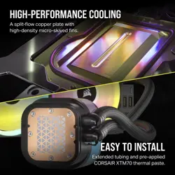 Corsair iCUE LINK H100i RGB Liquid CPU Cooler (Black) | 240mm AIO, QX120 RGB Fans, iCUE LINK Hub Included
