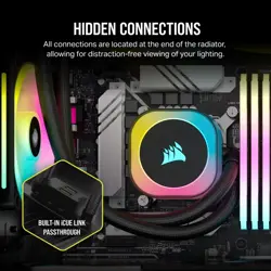 Corsair iCUE LINK H100i RGB Liquid CPU Cooler (Black) | 240mm AIO, QX120 RGB Fans, iCUE LINK Hub Included