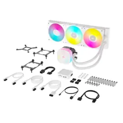 Corsair iCUE LINK TITAN 360 RX RGB Liquid CPU Cooler - White | 360mm AIO, Elite Performance, iCUE LINK Hub Included