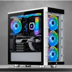 Corsair iCUE QL120 RGB 120mm PWM Triple Fan Kit (Black) | Quad-Loop RGB, Lighting Node CORE, Hydraulic Bearing