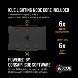 Corsair iCUE QL120 RGB 120mm PWM Triple Fan Kit (Black) | Quad-Loop RGB, Lighting Node CORE, Hydraulic Bearing