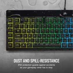 Corsair K55 RGB PRO Membrane Wired Gaming Keyboard – IP42 Dust and Spill-Resistant – 6 Macro Keys with Elgato Integration – iCUE Compatible – QWERTY NA – PC, Mac, Xbox – Black