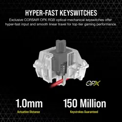 Corsair K60 PRO TKL RGB Tenkeyless Optical-Mechanical Gaming Keyboard — CORSAIR OPX Switch