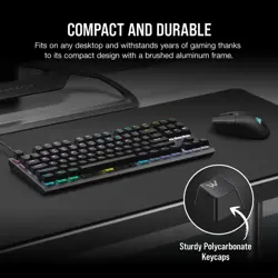 Corsair K60 PRO TKL RGB Tenkeyless Optical-Mechanical Gaming Keyboard — CORSAIR OPX Switch