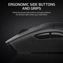 Corsair M55 Wireless Lightweight FPS Gaming Mouse – 2.4GHz & Bluetooth – 24,000 DPI – Long-Lasting Battery Life – Six Programmable Buttons – Textured Side Grips – Black