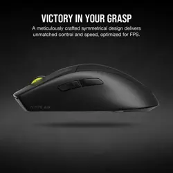 Corsair M75 AIR Wireless Ultra Lightweight Gaming Mouse – 2.4GHz & Bluetooth – 26,000 DPI – Up to 100hrs Battery – iCUE Compatible – Black