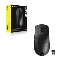 Corsair M75 AIR Wireless Ultra Lightweight Gaming Mouse – 2.4GHz & Bluetooth – 26,000 DPI – Up to 100hrs Battery – iCUE Compatible – Black