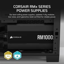 CORSAIR RM1000x Fully Modular Low-Noise ATX Power Supply – ATX 3.1 Compliant – PCIe 5.1 Support – Cybenetics Gold Efficiency – Native 12V-2x6 Connector – Black