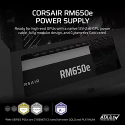 Corsair RMe Series RM650e Fully Modular Low-Noise ATX Power Supply
