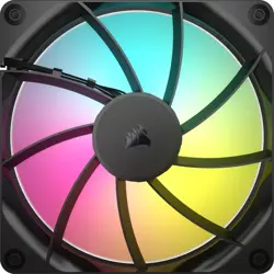 Corsair RS140 ARGB 140mm PWM Case Fan - Single Pack (Black) | Magnetic Dome Bearing, Daisy-Chainable