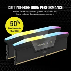 Corsair Vengeance RGB 32GB (2x16GB) DDR5 5200MHz CL40 Desktop RAM Kit | Dynamic RGB Lighting, AMD EXPO & Intel XMP 3.0 Compatible