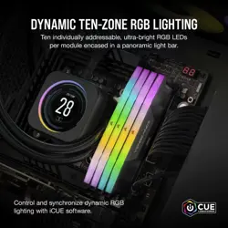 Corsair Vengeance RGB 32GB (2x16GB) DDR5 5200MHz CL40 Desktop RAM Kit | Dynamic RGB Lighting, AMD EXPO & Intel XMP 3.0 Compatible