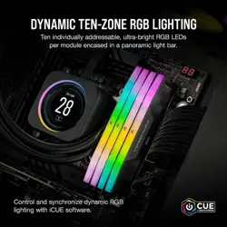 Corsair Vengeance RGB 32GB (2x16GB) DDR5 5600MT/s CL36 Desktop RAM Kit | AMD EXPO & Intel XMP 3.0, Black