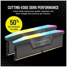 CORSAIR Vengeance RGB DDR5 RAM 96GB (2x48GB) 6800MHz CL34-42-42-110 1.4V Intel XMP 3.0 Desktop Computer Memory – Black