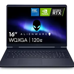 Dell Alienware 16 Aurora AC16250 Gaming Laptop – Intel Core Ultra 7 240H, 16GB DDR5, 512GB SSD, NVIDIA GeForce RTX 5050 8GB, 16" WQXGA Display, RGB Backlit Keyboard, Windows 11, Black
