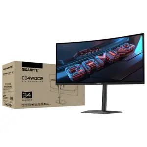GIGABYTE G34WQC2 34" Ultrawide Curved Gaming Monitor – WQHD 3440×1440, 200Hz, 1ms GTG, 1500R VA, DisplayHDR 400, Adaptive-Sync