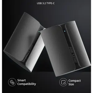 Hiksemi T300S Shield 2TB Portable SSD | Up to 560MB/s Read | USB 3.1 Type-C | Durable Aluminum Alloy