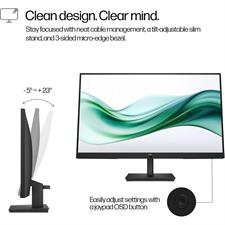 HP 24" Series 3 Pro 324pv FHD Monitor with 5 ms Response Time, Anti-Glare, Flicker Free, VESA Mount (100x100mm), HDMI, VGA & Dockztorm USB Port Expander, Black