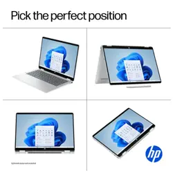HP OmniBook 5 Flip 14 FP0023DX - Ultra 7 Processor, 16GB RAM, 512GB SSD, 14 inch 2K, X360 IPS Display with 300 Nits, IR Webcam, Backlit Keyboard - Glacier Silver finish
