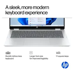 HP OmniBook 5 Flip 14 FP0023DX - Ultra 7 Processor, 16GB RAM, 512GB SSD, 14 inch 2K, X360 IPS Display with 300 Nits, IR Webcam, Backlit Keyboard - Glacier Silver finish