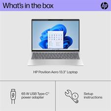 HP Pavilion Aero 13-BG0054AU. AMD Ryzen 5-8640U, 16GB RAM, 512GB SSD, 13.3 inch WUXGA 2K Display, backlit Keyboard, Windows 11 Home Original