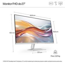 HP Series 5 27 inch FHD Monitor - 527sf, 27inch(68.6 cm),FHD(1920 x 1080),300 nits,Anti-Glare, Eye Ease