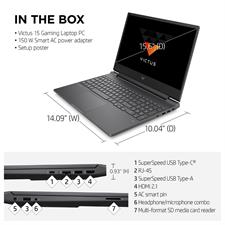 HP Victus 15 FB2694WM gaming laptop Ryzen 7 8845HS, 16GB RAM, 1TB SSD, RTX 4060 8GB GPU, 15.6 inch Full HD IPS 144hz 300 nits display, WiFi 6, BT 5.3, Full-size, backlit keyboard, performance blue, Window 11