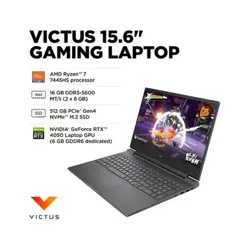 HP Victus 15 FB3093DX Gaming Laptop | Ryzen 7 7445HS, 16GB DDR5, 512GB SSD, RTX 4050 6GB, 15.6 inch FHD IPS 144Hz FHD Display