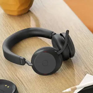 Jabra Evolve2 75 – Wireless Bluetooth Headset | Active Noise Cancellation | USB-C / USB-A Adapter | Black (Professional)