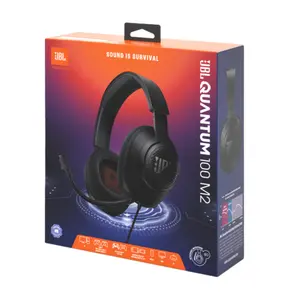 JBL Quantum 100M2 Gaming Headset – JBL QuantumSOUND, Detachable Mic, Wired 3.5 mm (Black)