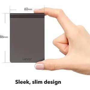 Lexar® SL200 Portable SSD – USB 3.1 Type-C, Up to 550MB/s Read, 256-Bit AES Encryption