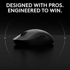 Logitech G PRO 2 Lightspeed Wireless Gaming Mouse, Right- or Left-Handed Mouse with up to 4 Customizable and Switchable Magnetic Side Buttons, 44K DPI Sensor, USB-C Charging, for PC/Mac - Black