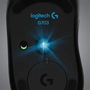 Logitech G703 LIGHTSPEED Wireless Gaming Mouse – HERO 25K Sensor | LIGHTSPEED 1 ms Wireless | POWERPLAY Compatible | 6 Programmable Buttons