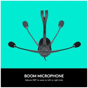 Logitech H111 Wired Stereo Headset – 3.5mm Audio Jack | Adjustable Microphone | Lightweight Comfort | Universal Compatibility