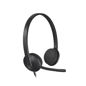 Logitech H340 USB Headset – Digital Stereo Audio, Noise-Cancelling Microphone, Plug & Play USB Connectivity