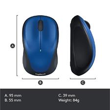 Logitech M235 Wireless Mouse, 1000 DPI Optical Tracking, 12 Month Life Battery, Compatible with Windows, Mac, Chromebook/PC/Laptop, Red, Blue