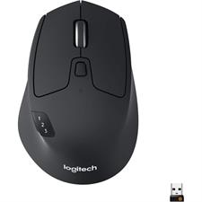 Logitech M720 Triathlon Wireless Mouse, Bluetooth, USB Unifying Receiver, 1000 DPI, 6 Programmable Buttons, 2-Year Battery, Compatible with Laptop, PC, Mac, iPadOS - Black