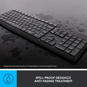 Logitech MK235 Wireless Keyboard and Mouse Combo – Full-Size Keyboard | Long Battery Life | Plug & Play | Reliable 2.4GHz Connection