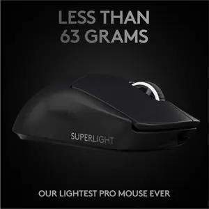 Logitech PRO X SUPERLIGHT 2 Wireless Gaming Mouse – HERO 2 Sensor | LIGHTFORCE Hybrid Switches | 4KHz LIGHTSPEED | 95 Hr Battery | Ultralight 60 g