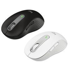 Logitech Signature M650 Wireless Mouse - For Small to Medium Sized Hands, 2-Year Battery, Silent Clicks, Customizable Side Buttons, Bluetooth, for PC/Mac/Multi-Device/Chromebook - Black, White