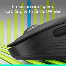 Logitech Signature M650 Wireless Mouse - For Small to Medium Sized Hands, 2-Year Battery, Silent Clicks, Customizable Side Buttons, Bluetooth, for PC/Mac/Multi-Device/Chromebook - Black, White